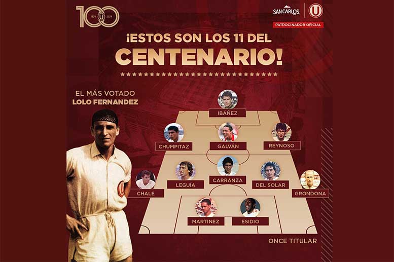 Los 11 históricos de Universitario de Deportes en su Centenario