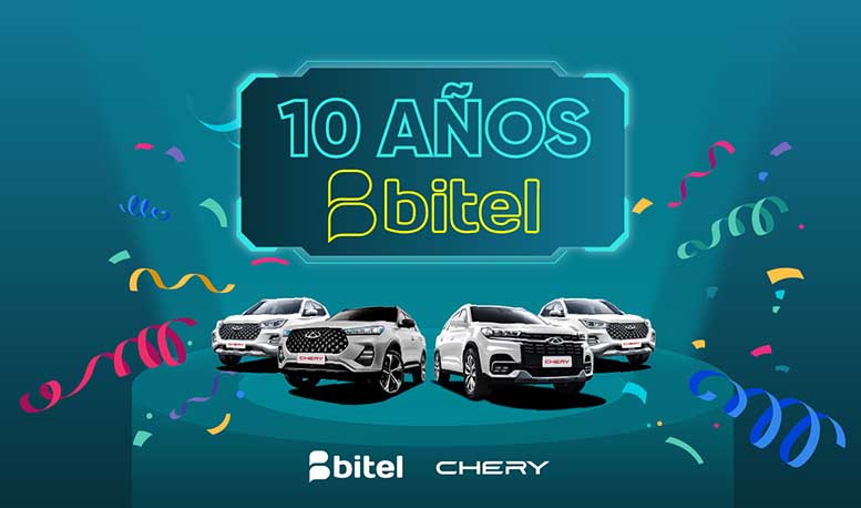 Bitel celebra 10 años en Perú con el sorteo de cuatro exclusivas Chery Tiggo