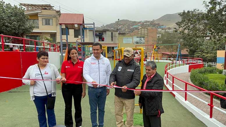 SUCAMEC y SIDERPERU inauguran juegos infantiles y minigimnasios en el Callao