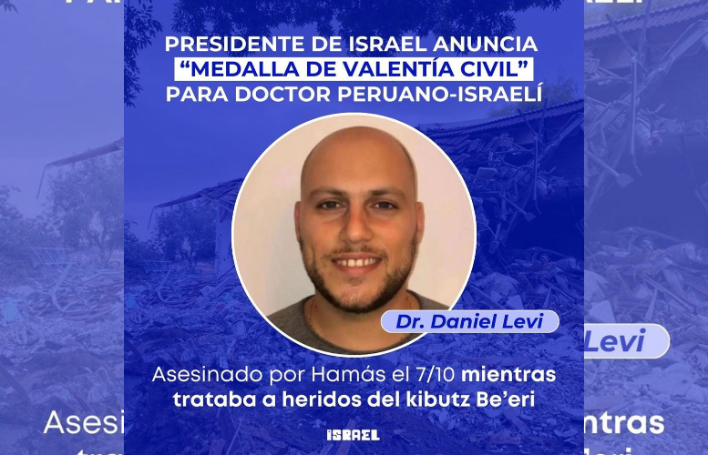 Peruano es reconocido por el Estado de Israel