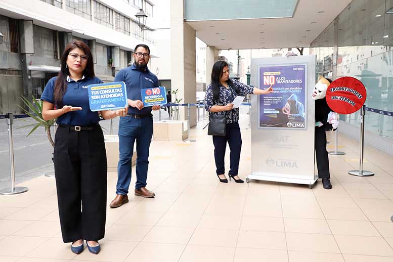 SAT de Lima presenta campaña para prevenir estafas “¡A los tramitadores del terror diles no!”