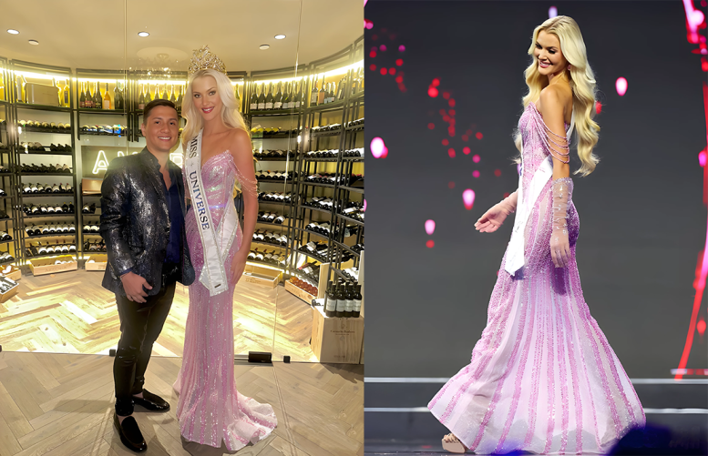 Peruano José Zafra diseñó vestido de Victoria Kjaer, ganadora del Miss Universo 2024