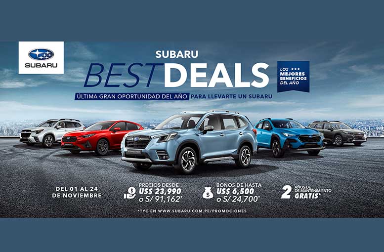 Subaru anuncia la campaña ‘Subaru Best Deals’ con mejores precios y beneficios por fin de año